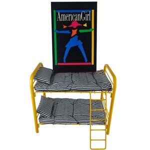 Vintage American Girl Doll Metal Yellow Bunk Bed With Bedding NEW IN BOX